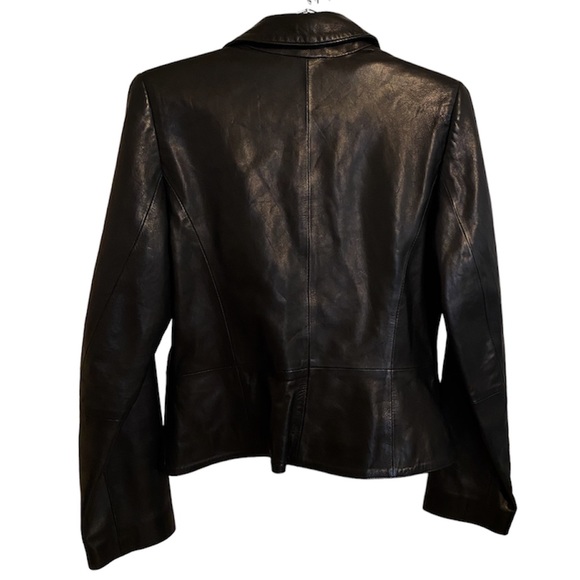 Vakko Lamb Leather Blazer Size S - Picture 3 of 5